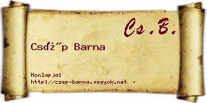 Csép Barna névjegykártya